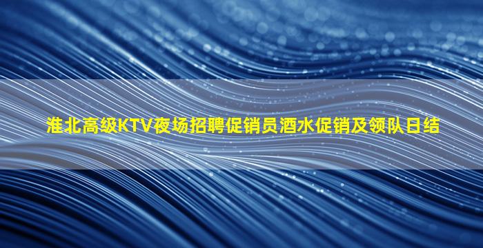 淮北高级KTV夜场招聘促销员酒水促销及领队日结